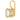 Gold pendan with a clear gemstone on a white background