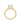 Gold ring with a diamond on a white background
