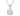 Diamond pendant on a chain against a white background