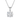 Diamond pendant on a chain against a white background