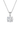 Diamond pendant on a chain against a white background