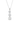 White gold necklace with three diamond pendants on a white background