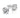 Pair of white gold stud earrings with clear gemstones on a white background
