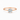Rose gold ring with a diamond on a white background