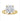 Gold ring with a large diamond on a white background