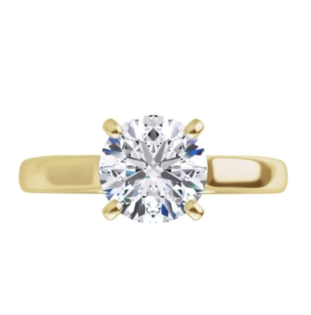 360 View Lab Grown Yellow Gold Diamond Ring