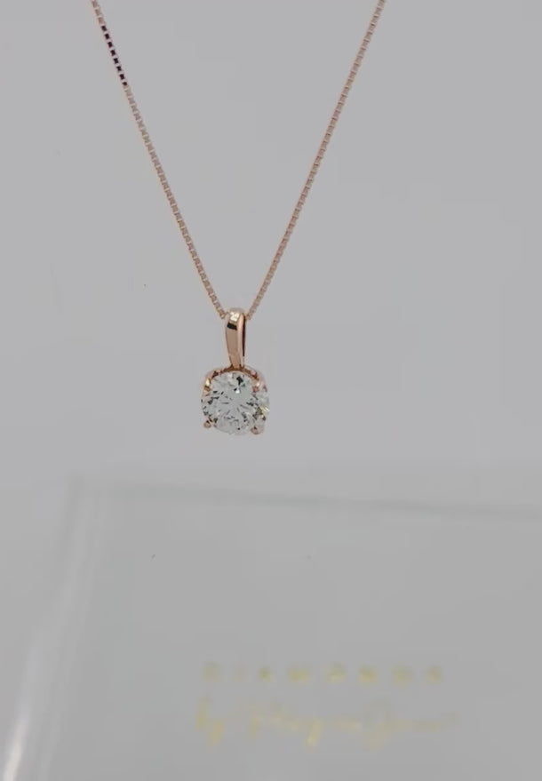 360 View Lab Grown Diamond Eternal Scroll Gold Pendant
