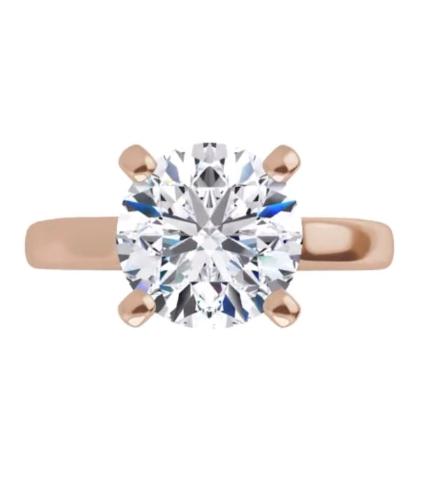 360 View Lab Grown Rose Gold Diamond Ring